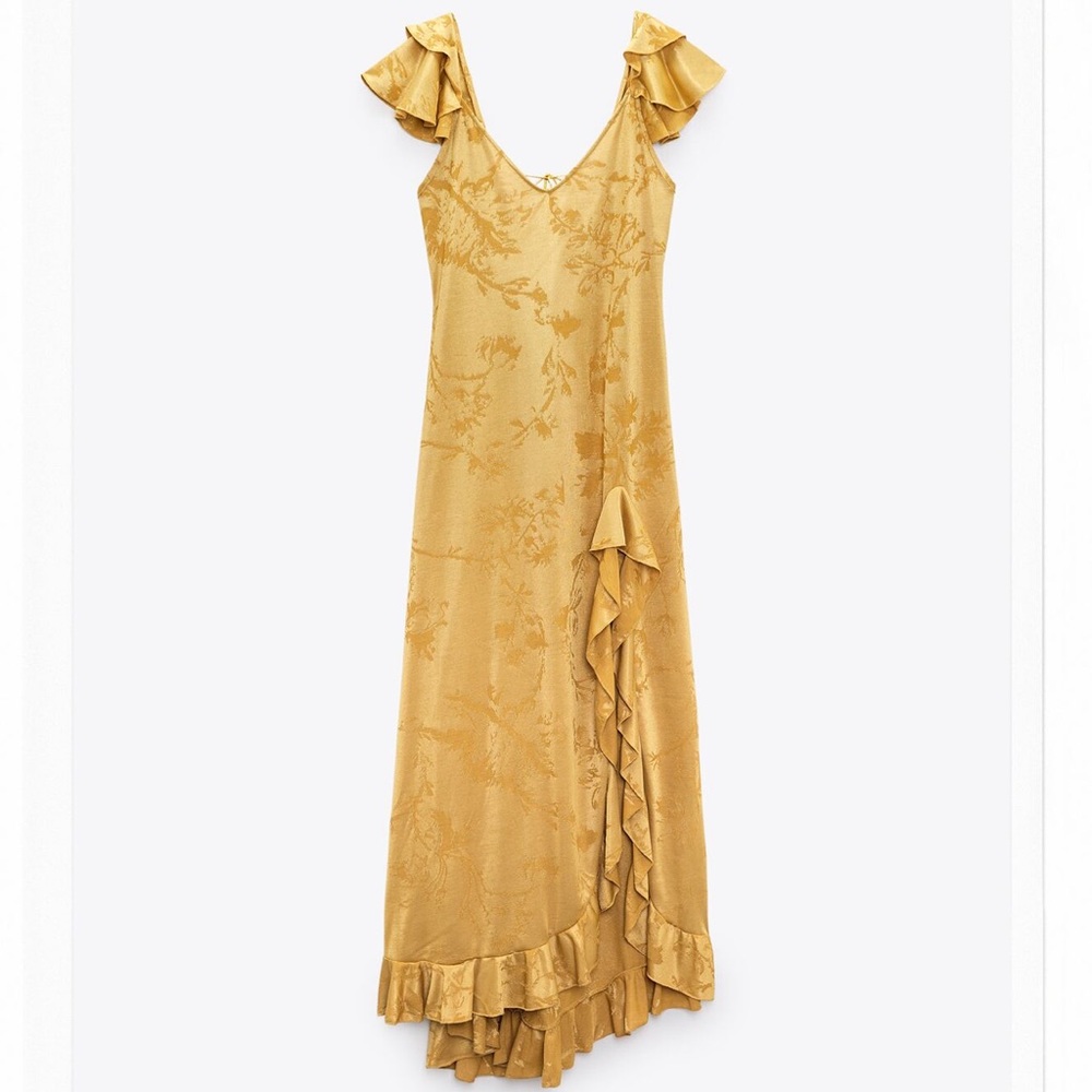 Gold Satin Effect Dress